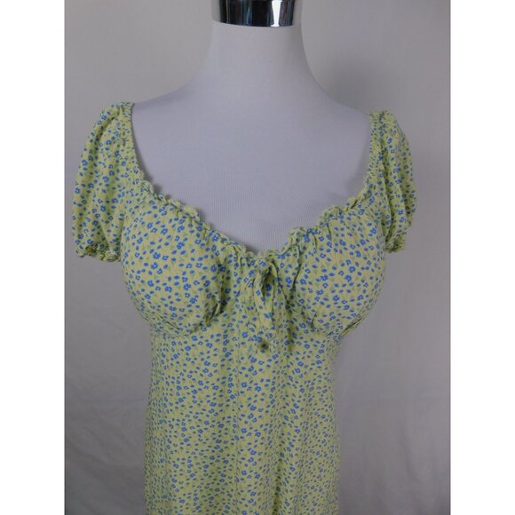 No Boundaries Dress Womens Medium Floral Puff Sleeve Midi Summer Boho Casual - Picture 2 of 12